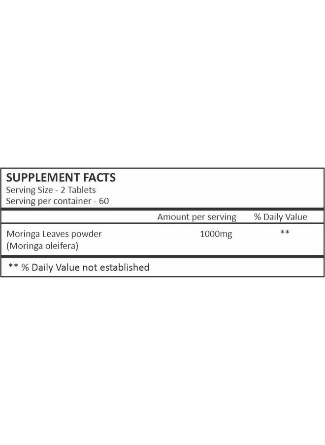 HERBAL HILLS Moringa Tablets (Moringa Leaf/Shigru/Drumstick Leaf/Moringa Oleifera) ; 120 Count (1000 Mg) ; Pure Powder In A Tablet  - Image 5