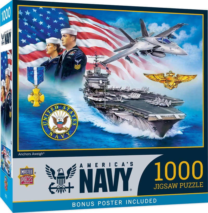 MasterPieces 1000 Piece Jigsaw Puzzle - U.S. Navy - 19.25"x26.75" - Image 1