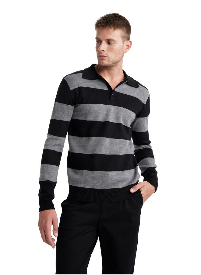DeFacto Man Tricot Standart Fit Polo Neck Pullover  - Image 2