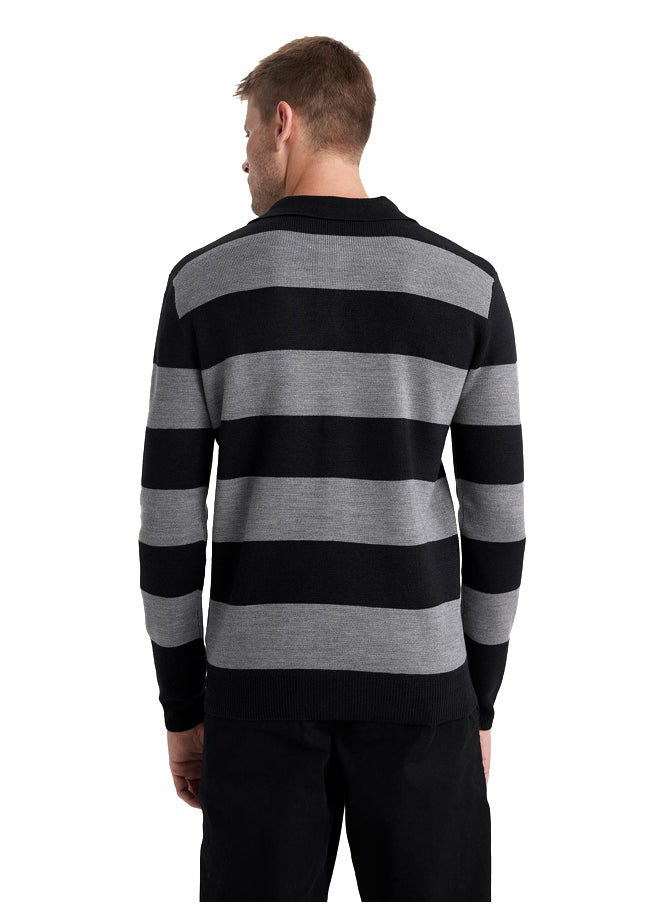 DeFacto Man Tricot Standart Fit Polo Neck Pullover  - Image 3