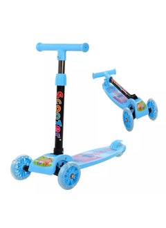 Folding Kick Scooter 3 Wheels Height Adjustable with Comfortable Non-slip Handle for Unisex Kids