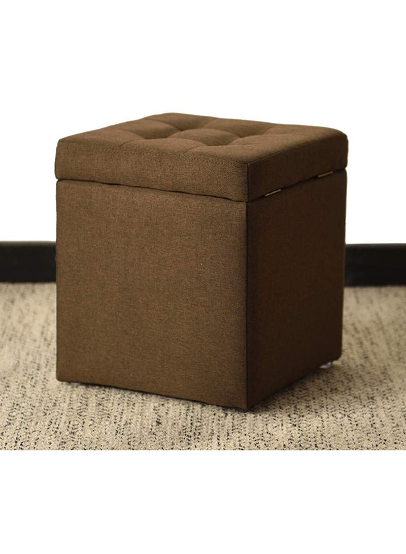 LINGWEI Ottoman Storage Stool Footrest Storage Cube Multifunction Storage Box Bench Seat Toy Box For Living Room Bedroom Hallway Shope Office Home - Image 1