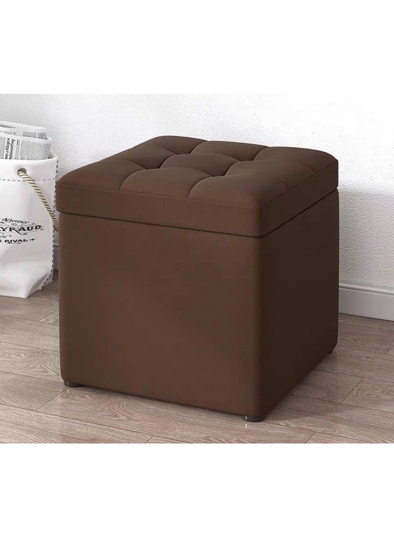 LINGWEI Ottoman Storage Stool Footrest Storage Cube Multifunction Storage Box Bench Seat Toy Box For Living Room Bedroom Hallway Shope Office Home - Image 4