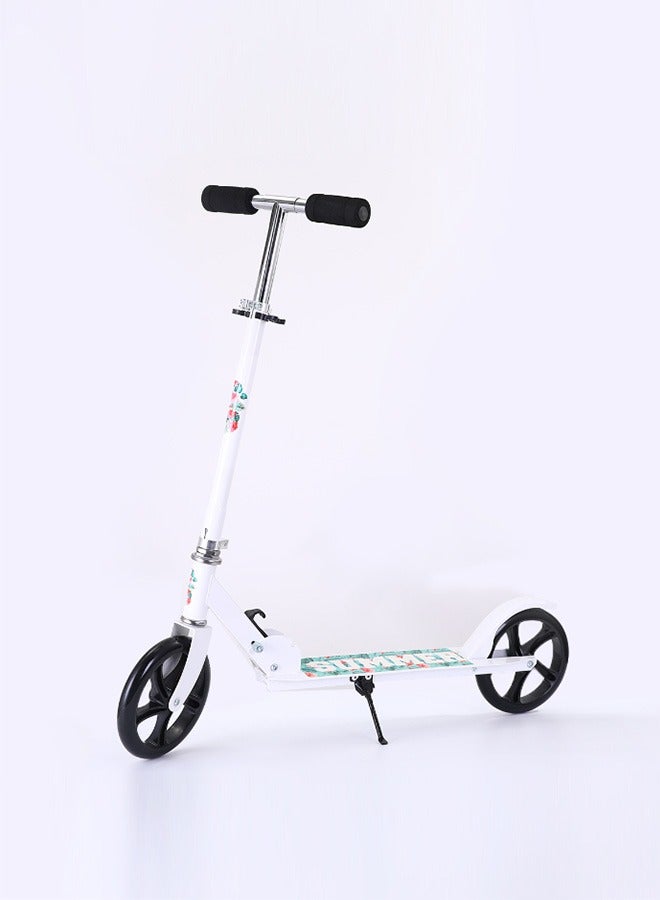 JCB CHIC Foldable Scooter For Adult Teen ,Outings Cycling Tourism Bicycles ,Foldable Commuting, Pedal Scooter Three-speed Lifting Scooter City Work Scooter Campus Foot  Scooter(YS-106 white  ) - Image 1