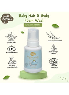 Just Gentle Just Gentle Hair & Baby Foam Wash- Ultra Gentle - 99% Natural Ingredients, Tear-Free, Hypoallergenic, Dermatologist-Tested, 230ml  - Image 5