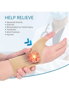 GUDOO Gel Thumb Wrist Support Brace Breathable Compression Arthritis Gloves for Thumb Arthritis Carpal Tunnel Tenosynovitis for Men and Women Fits Both Hands  - Image 3