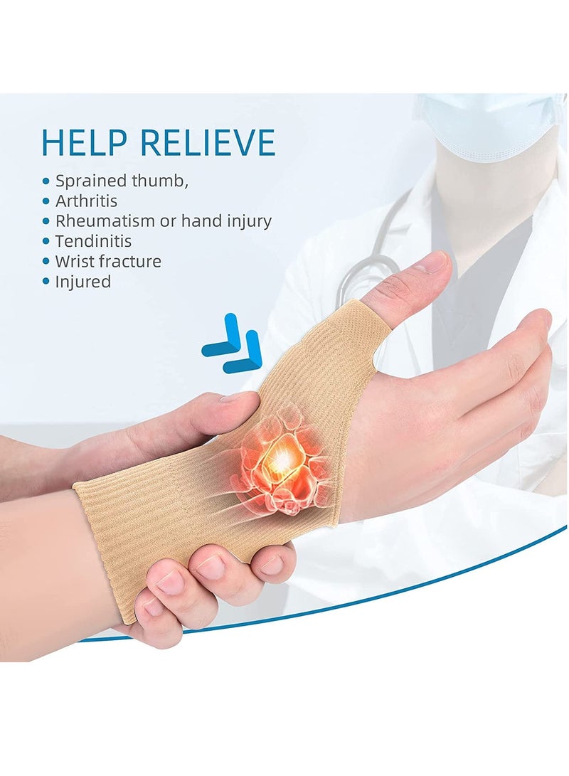 GUDOO Gel Thumb Wrist Support Brace Breathable Compression Arthritis Gloves for Thumb Arthritis Carpal Tunnel Tenosynovitis for Men and Women Fits Both Hands - Image 3