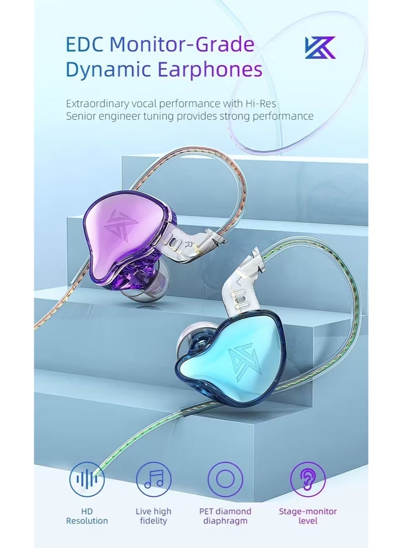 KZ EDC Earphones 1 Dynamic HIFI Bass Earbuds in Ear Wired Headphones Monitor Sport Earphone - Image 3