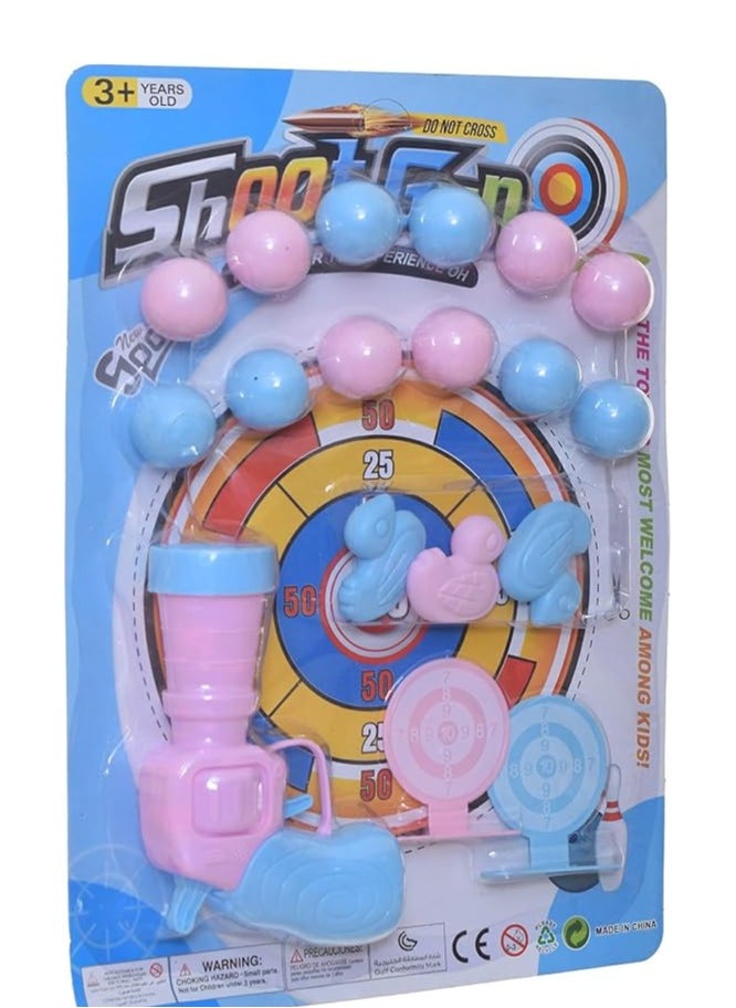 Generic - Foam gun with shooting balls and multi-colored shooting target - Image 1