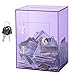 Hicocool Clear Piggy Bank with Lock Acrylic Piggy Bank for Adults Kids Openable Reusable Money Saving Box with Key for Birthday Purple - Image 3