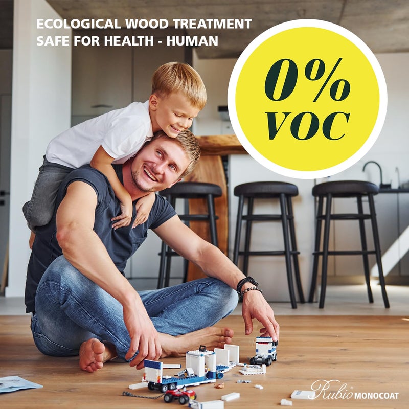 Rubio Monocoat Rubio Monocoat Wood Oil Finish 650 ft² - Pure | Oil Plus 2C | Quick-Dry, Eco-Friendly Linseed Wood Oil for Indoor Use, Includes Accelerator (Part B) | Protector | 1.3 L  - Image 3