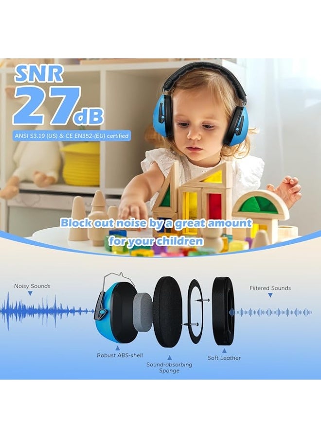 Procases Safe Kids Ear Muffs for Noise Reduction and Hearing Protection – Soundproof Ear Defenders with Adjustable Headband and Comfortable Telescopic Arms for All Ages - Image 4