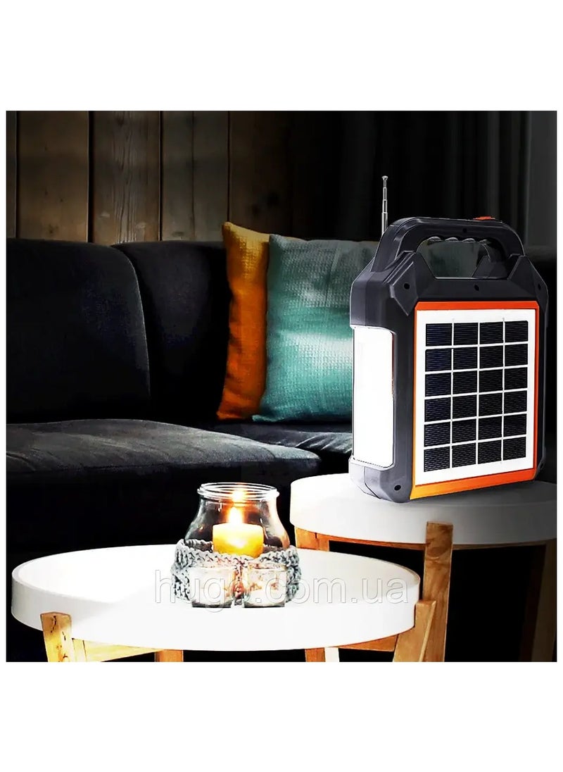 Easy Power Solar Wireless Radio USB Speaker with FM Panel Torch System  - Image 3