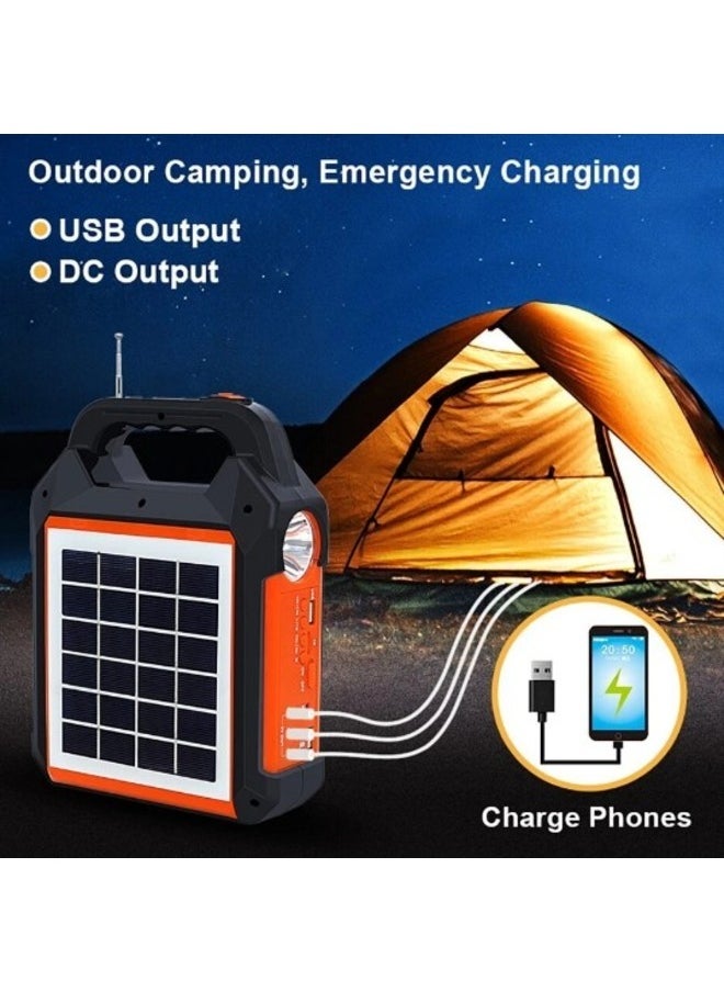 Easy Power Solar Wireless Radio USB Speaker with FM Panel Torch System  - Image 5