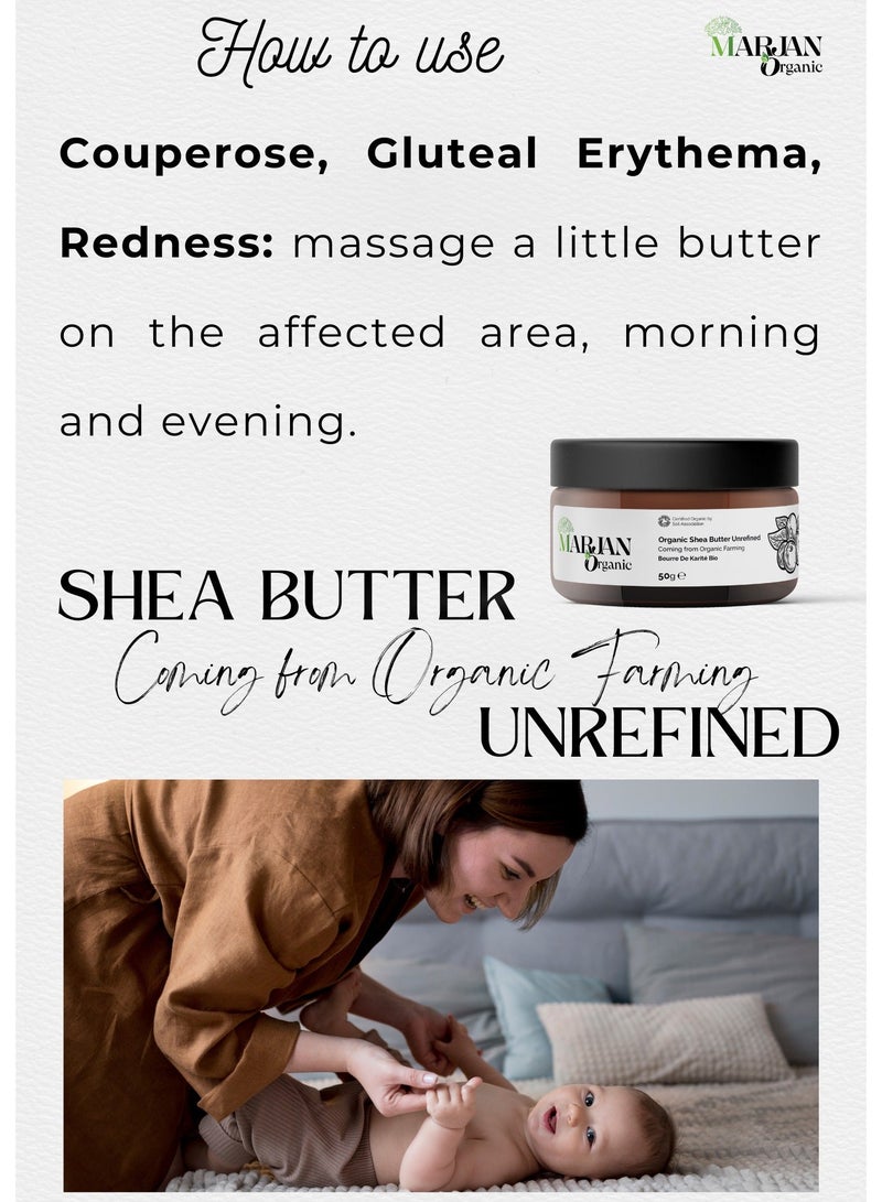 MARJAN ORGANIC African Unrefined Organic Shea Butter, 100g - 100% Pure & Natural Cosmetic Butters Vegan GMO Free - For Skin, Face, Hair Care & Stretch Marks - Image 5