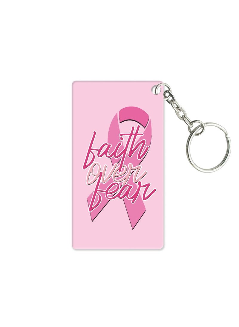برينت شوب فور مي سلاسل مفاتيح للتوعية من PinkCancer - سلاسل مفاتيح ملهمة من الأكريليك بشريط وردي - تدعم مقاتلي PinkCancer والناجين والمحاربين - مثالية لجمع التبرعات والأحداث  - Image 1
