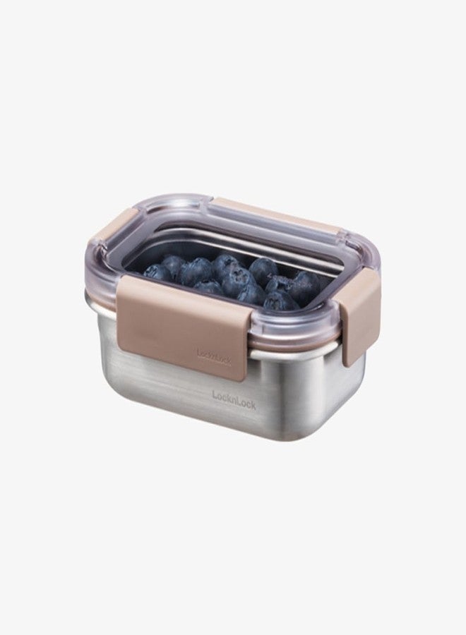 Locknlock Stainless Steel Food Storage Containers with Lids, Metal Lunch Boxes, Leak-Proof, Microwave, Freezer and Dishwasher Safe, 3-Piece Set, 3 x 310ml - Image 2