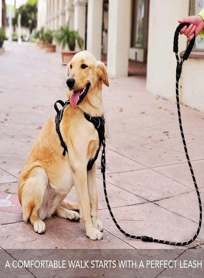 Blumfye Heavy Duty Dog Leash, 1.5m Reflective Nylon Rope, 18mm Thick, Padded Handle, Metal Hook, Orange - Image 4