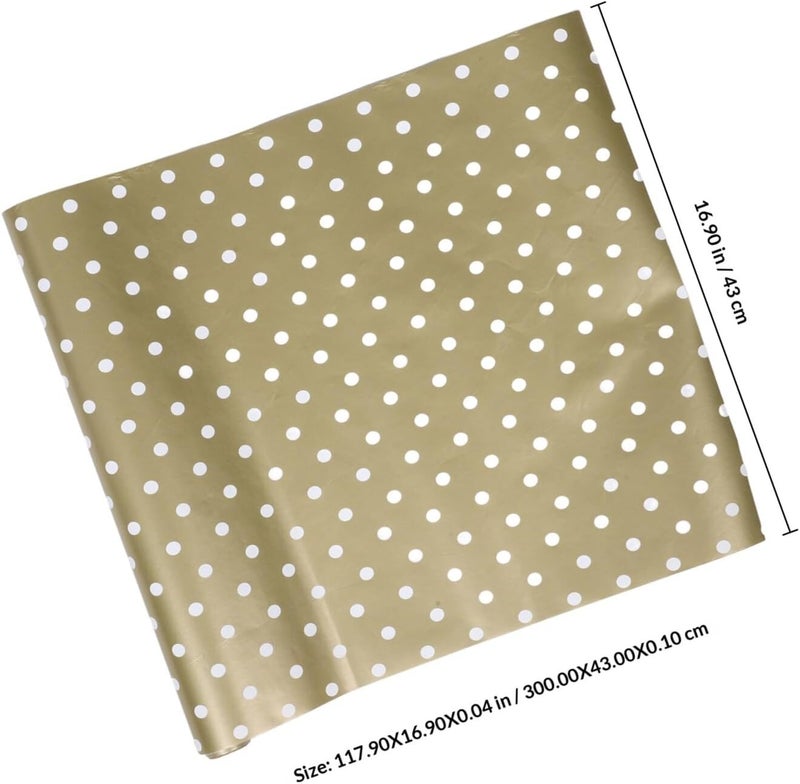 VINTORKY Gold Polka Dot Wrapping Paper Roll, Elegant Packaging Tissue for Birthday, Valentine’s Day, Shower and Holiday Occasion Decoration - Image 2