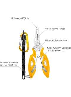 Bauer Fishing Pliers and Spring Carabiner Hanger - Yellow (Lockable Model)  - Image 4