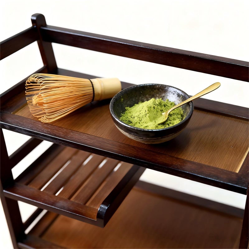 Lnncdsc Bamboo Matcha Station Organizer - Large Capacity 3-Tier Shelf, Easy to Install for Matcha and Coffee Bar Accessories, Perfect for Tea and Coffee Enthusiasts. (brown, large) - Image 5