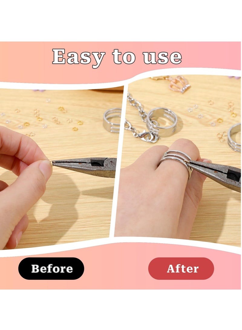 Jump Ring Opening Tool, Closing Tool Rings, 4 Pcs Steel Jump Rings Opener Circle Jump Rings for Jewelry Making Supplies and Necklace Repair, DIY Making Supplies Repair - Image 4