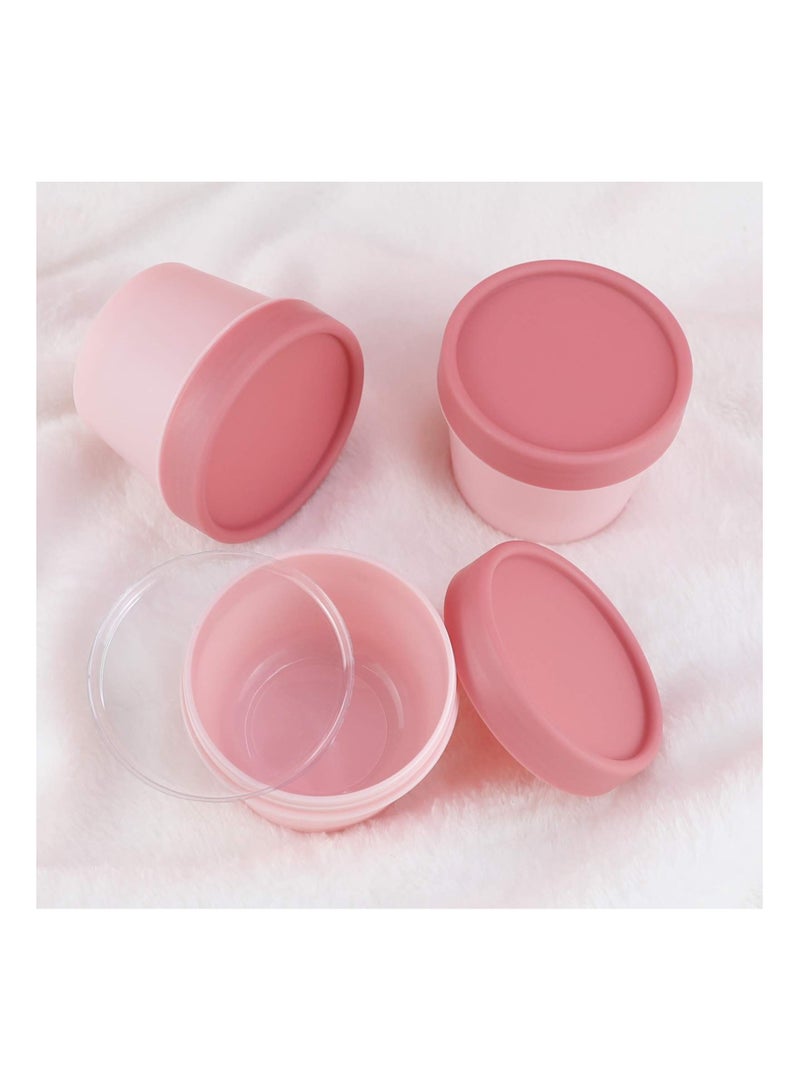 سيوسي 8 قطع من أوعية مستحضرات التجميل الفارغة المقاومة للتسرب حاوية بلاستيكية واسعة الفم مع أغطية مقببة لمنتجات التجميل التي يمكنك صنعها بنفسك وتخزين مستحضرات التجميل أثناء السفر، خالية من مادة BPA، 100 مل - Image 4