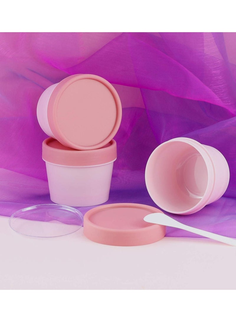 سيوسي 8 قطع من أوعية مستحضرات التجميل الفارغة المقاومة للتسرب حاوية بلاستيكية واسعة الفم مع أغطية مقببة لمنتجات التجميل التي يمكنك صنعها بنفسك وتخزين مستحضرات التجميل أثناء السفر، خالية من مادة BPA، 100 مل - Image 2