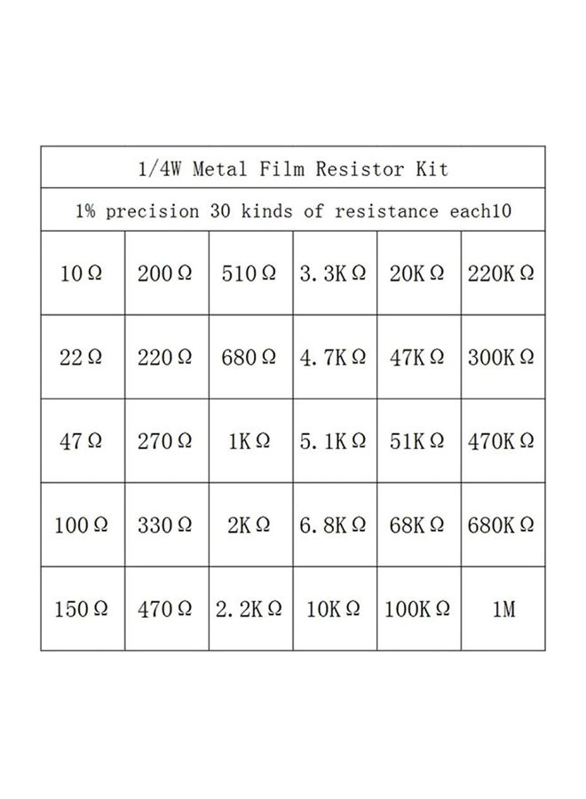 Resistor Assorted Kit 600 Pieces 30 values - Image 4