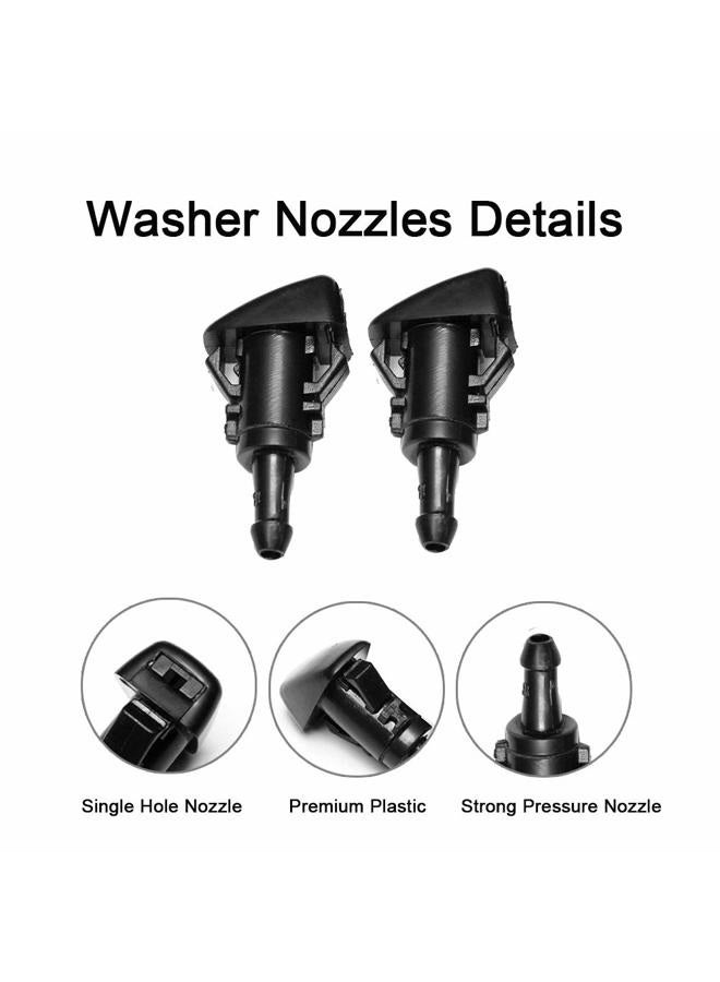 YIENAKFUN 4805742AC Front Windshield Washer Nozzles Kit for Dodge, Jeep, Ram Replaces OEM # 4805742AB, 5116079AA Wiper Spray Washer Jet Kit - Image 2