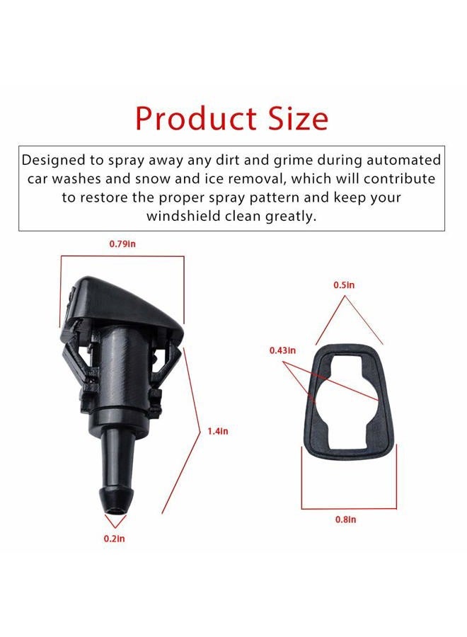 YIENAKFUN 4805742AC Front Windshield Washer Nozzles Kit for Dodge, Jeep, Ram Replaces OEM # 4805742AB, 5116079AA Wiper Spray Washer Jet Kit - Image 4