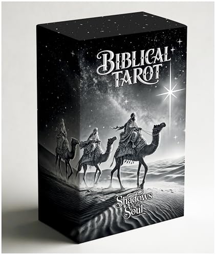 Biblical Tarot تاروت الكتاب المقدس إصدار محدود لجمع المقتنيات ظلال الروح مجموعة بطاقات مكونة من 79 بطاقة دليل مستند إلى حكمة الكتاب المقدس مصممة للعمل على الظلال جودة ممتازة بحجم كامل - Image 1