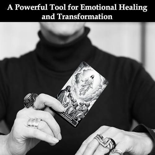 Biblical Tarot تاروت الكتاب المقدس إصدار محدود لجمع المقتنيات ظلال الروح مجموعة بطاقات مكونة من 79 بطاقة دليل مستند إلى حكمة الكتاب المقدس مصممة للعمل على الظلال جودة ممتازة بحجم كامل - Image 5