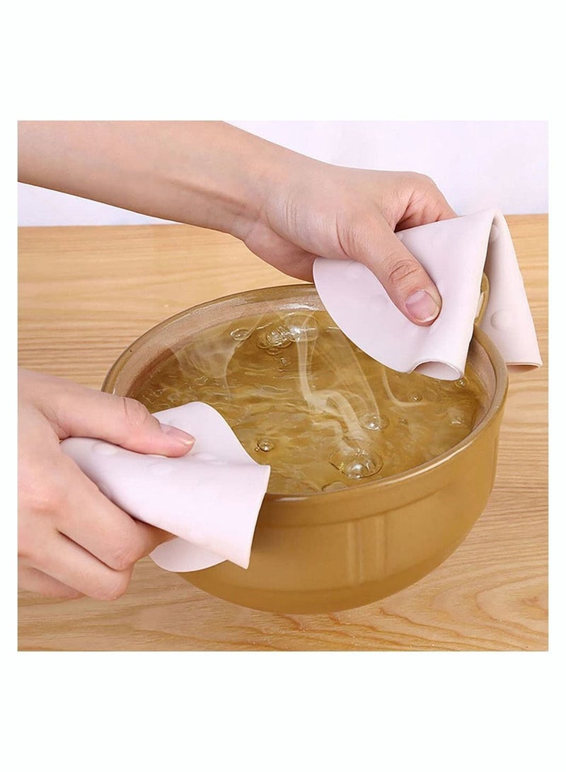 Silicone Insulation Pad, Heat Resistant Round Pot Coasters for Pots, Multifunctional Non-Slip Mat, Kitchen, Hot Dining Table 4 Pieces  - Image 2