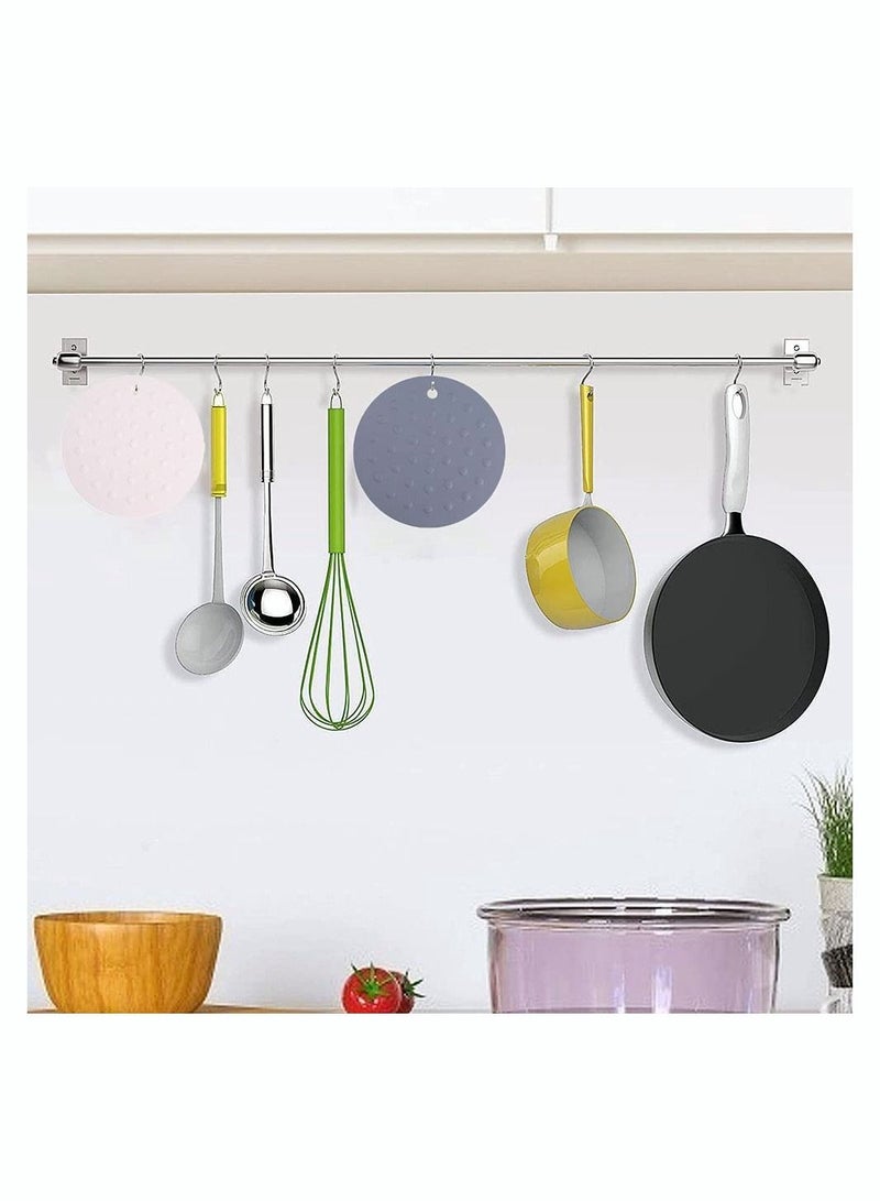 Silicone Insulation Pad, Heat Resistant Round Pot Coasters for Pots, Multifunctional Non-Slip Mat, Kitchen, Hot Dining Table 4 Pieces  - Image 5