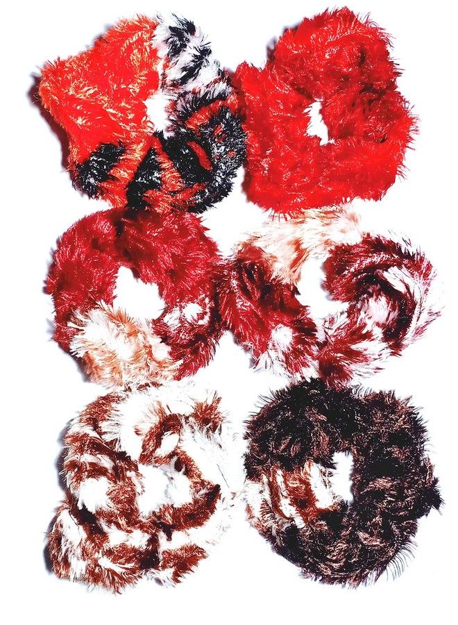 Drishti Hair Scrunchies Rubber Band For Girlswomen Multicolor Pack Of 6 - Image 3