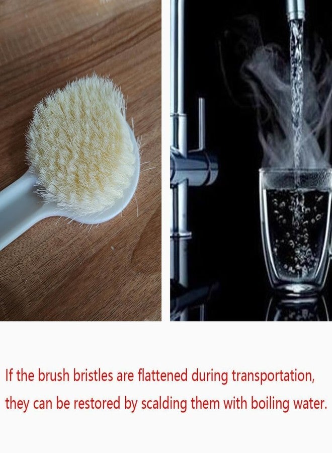 KUNFAIT Plastic Body Bath Brush with Bristles | Unisex Back Cleaning Scrubber with Long Handle | Massage Shower Brush | - Image 5