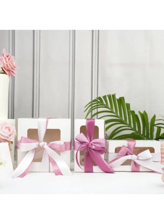 6 Rolls of Double-Sided Satin Ribbon, 1.57 inch x 25 yards (Total 150 yards), Assorted Colors - Perfect for Wedding Bouquets, Gift Wrapping, Hair Accessories, Party Decorations - view 2