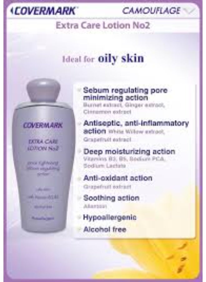 Covermark Extra Care Lotion No2 Oily Skin 200ml - Image 3