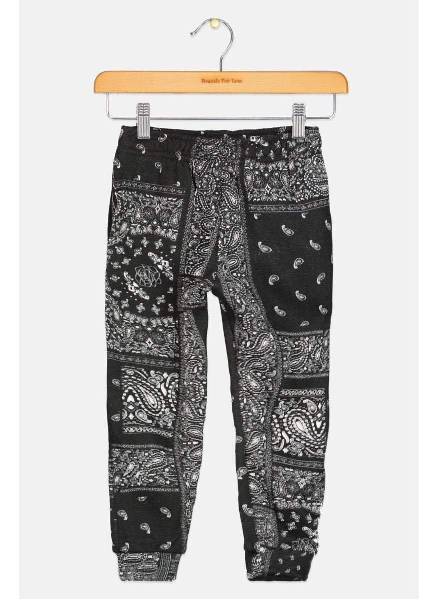 Kids Boy Paisley Print Sweatpants, Black Combo - pzsku/Z386BEC292D831FC03CE2Z/45/_/1737642395/9e62a31a-90f1-4da5-90b1-30e4ee4ddde4