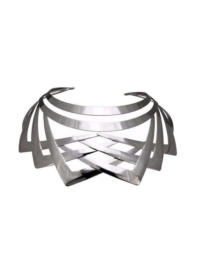 YAZILIND Alloy Choker Simple Statement Short Necklace Choker Collar Bib Fashion Costume Jewelry Gift Silver - Image 1