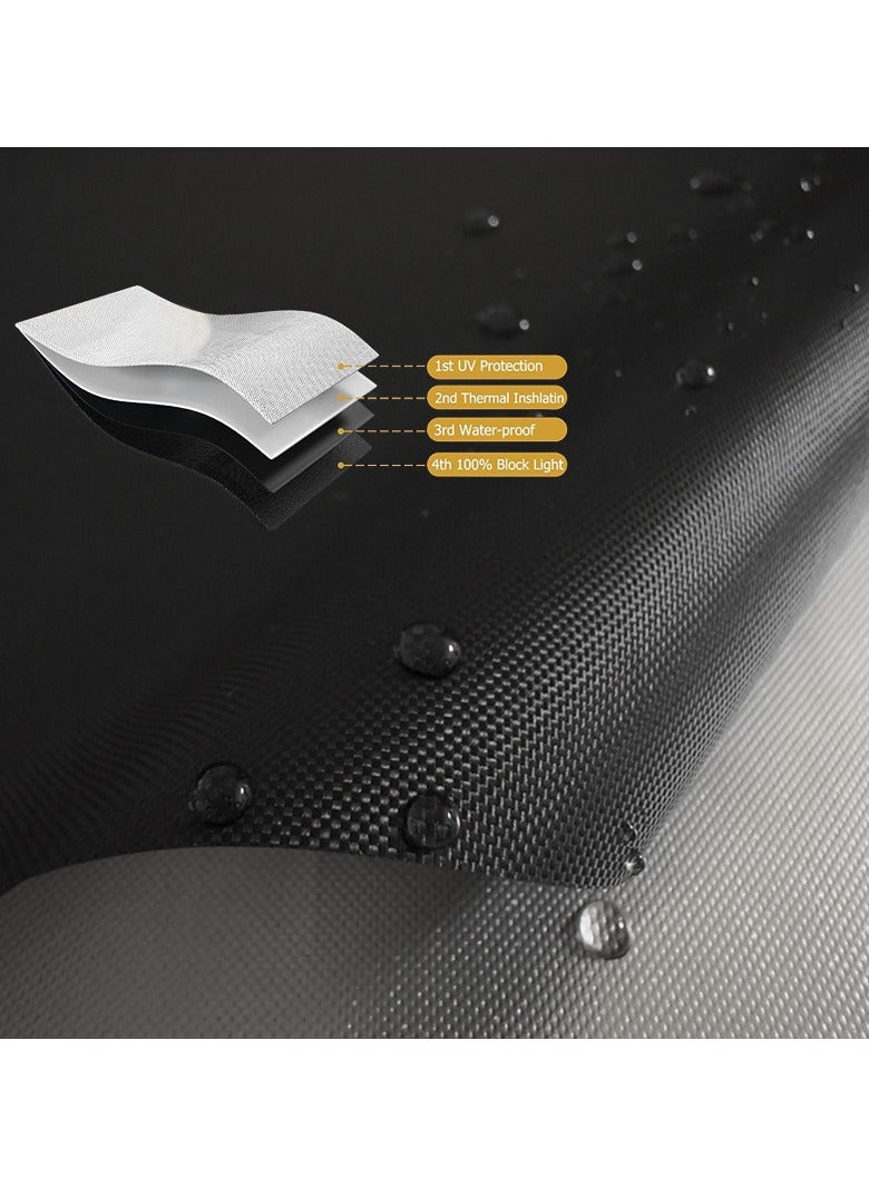 Sakina Portable Blackout Curtains With Self Adhesive Tape,DIY-Cut  For Bedroom Living Room Bathroom And Attic Blackout Window Curtains,Travel-Friendly Window Covers - Image 4