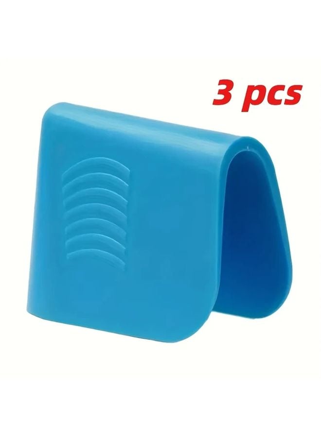 Blue 3pcs Professional Caulking Finisher Tool Smooth Tile Grout Scraper Handheld Polyurethane Caulking Accessory - Image 1