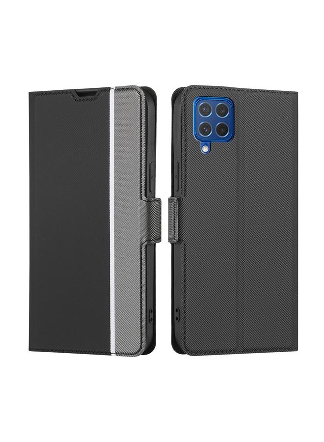 S-TOP Case For Samsung Galaxy F62 / M62 Twill Texture Side Button Leather Phone Case - Image 1