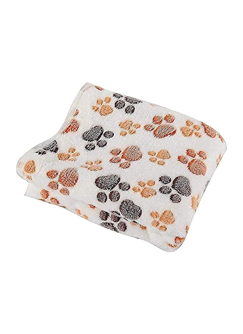 Bukela Pet Blanket, Puppy Blanket Pet Cushion Small Dog Cat Bed Soft Warm Sleep Mat,  Pet Dog Cat Puppy Kitten Soft Blanket Warm Bed Mat Paw Print Cushion, Suitable for All Kinds of Domestic Pets  - Image 1
