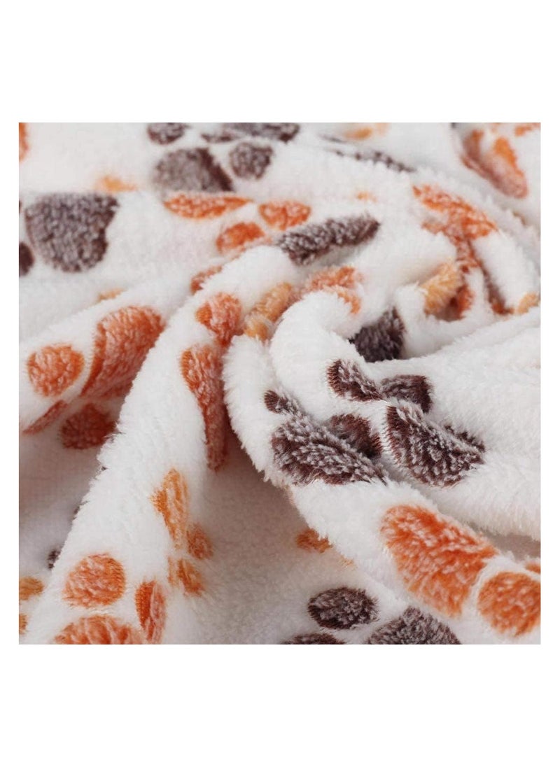 Bukela Pet Blanket, Puppy Blanket Pet Cushion Small Dog Cat Bed Soft Warm Sleep Mat,  Pet Dog Cat Puppy Kitten Soft Blanket Warm Bed Mat Paw Print Cushion, Suitable for All Kinds of Domestic Pets  - Image 3