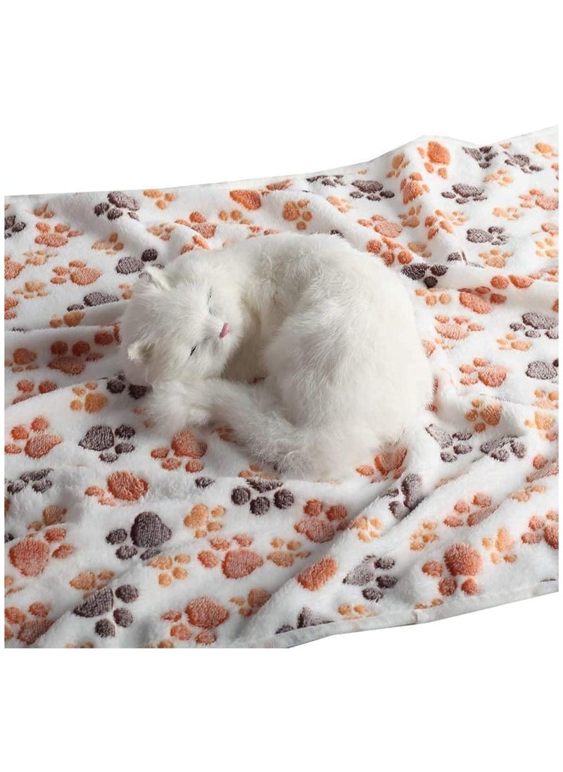 Bukela Pet Blanket, Puppy Blanket Pet Cushion Small Dog Cat Bed Soft Warm Sleep Mat,  Pet Dog Cat Puppy Kitten Soft Blanket Warm Bed Mat Paw Print Cushion, Suitable for All Kinds of Domestic Pets  - Image 4