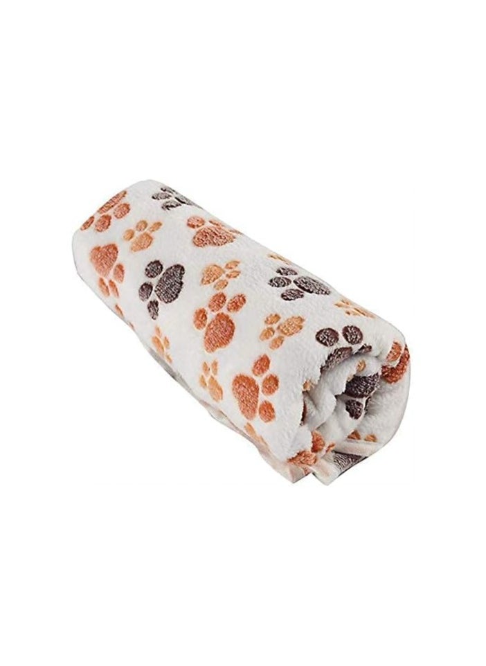 Bukela Pet Blanket, Puppy Blanket Pet Cushion Small Dog Cat Bed Soft Warm Sleep Mat,  Pet Dog Cat Puppy Kitten Soft Blanket Warm Bed Mat Paw Print Cushion, Suitable for All Kinds of Domestic Pets  - Image 5
