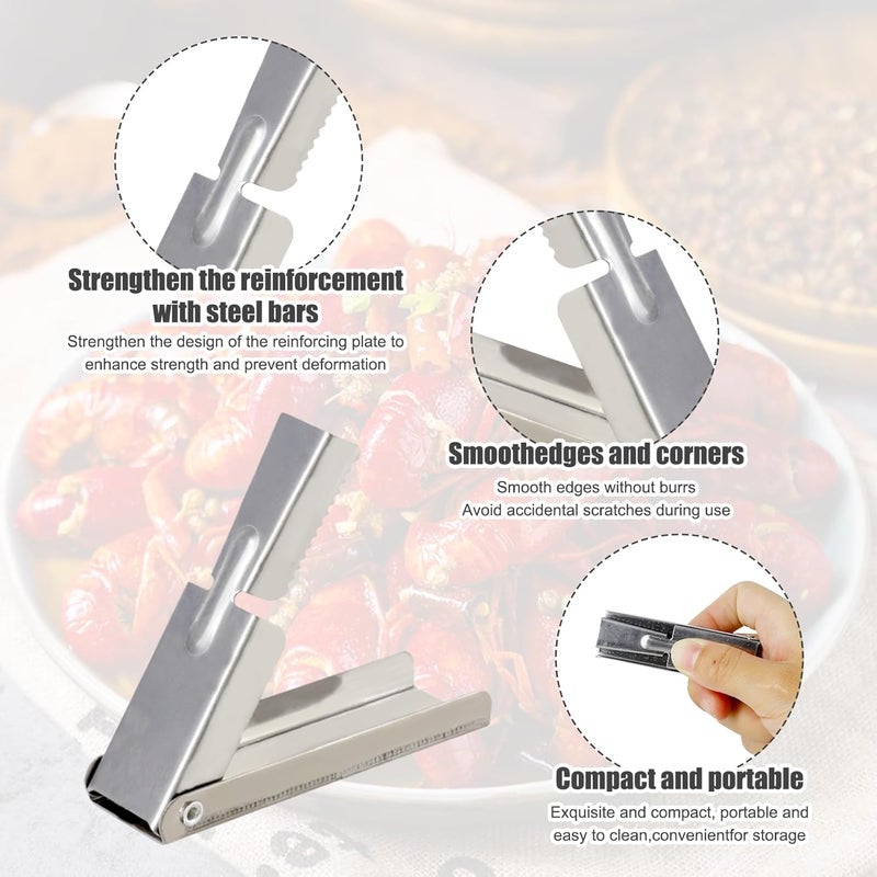 panthra 5 Pcs of Crawfish Peeler Tool,Crawfish Tail Remover Tool,Stainless Steel,Small and Portable,Practical and Labor-Saving,Easy to Remove the Shell - Image 3