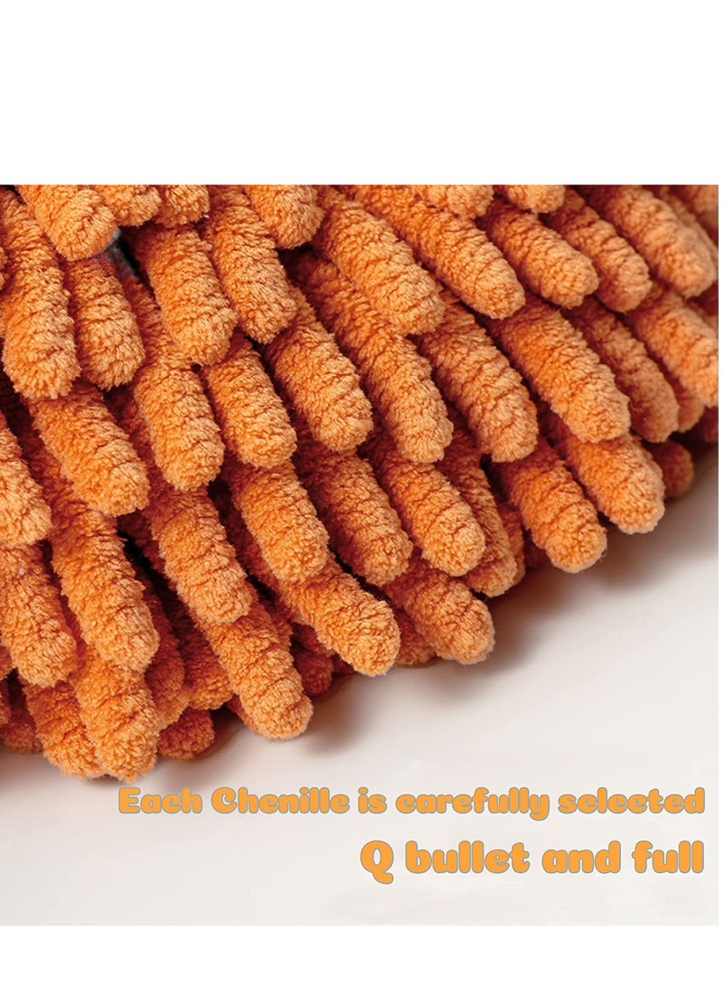 Excefore Hand Drying Towel Cute Hedgehog Chenille Hand Towel with Button Hanging Loop Microfiber Plush Absorbent Kids Hand Towels for Bathroom Kitchen Bedroom 2PCS - Image 4